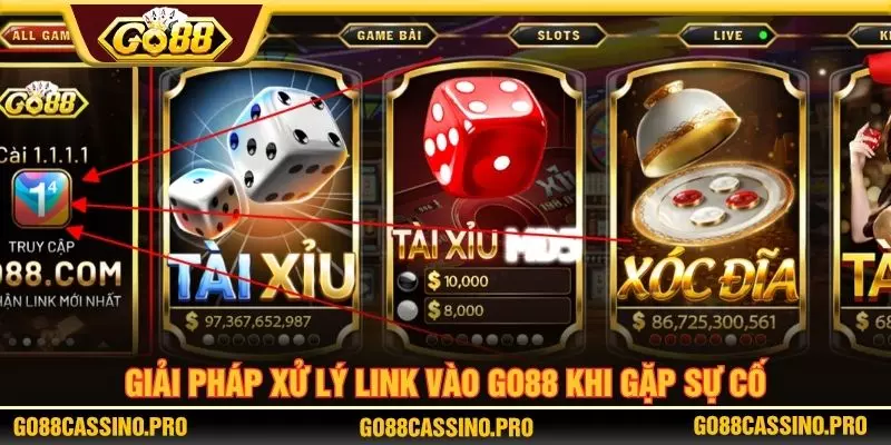 Giải pháp xử lý link vào GO88 khi gặp sự cố