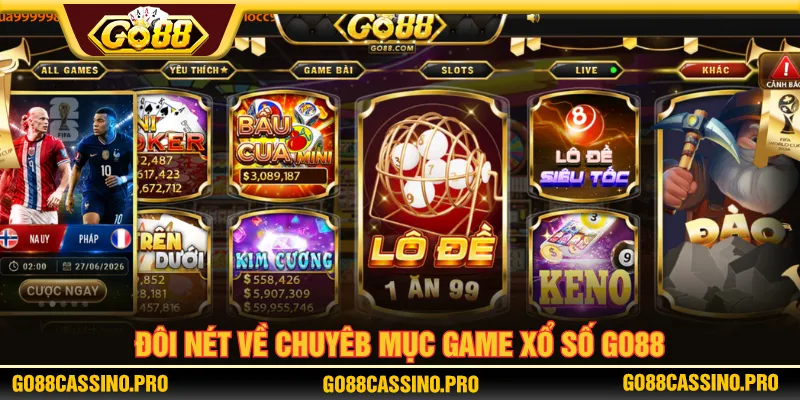 Xổ số GO88 cập nhật đầy đủ dữ liệu mỗi ngày cho người chơi